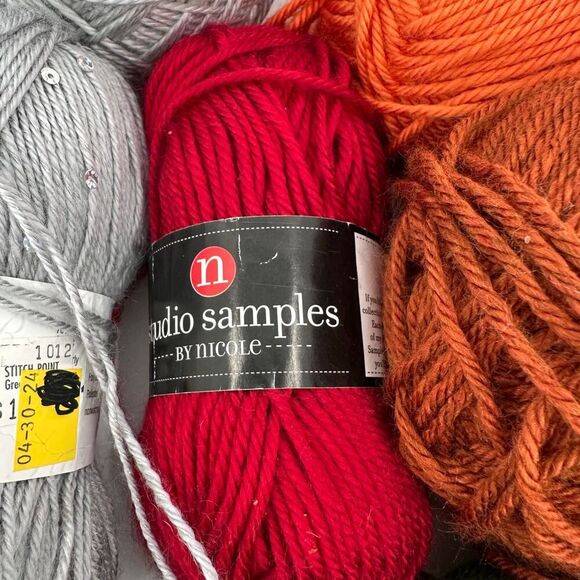 Red Heart Soft Caron Simply Soft Heather Yarn Mixed Lot Deep Teal Tangerine Leaf - Picture 5 of 15